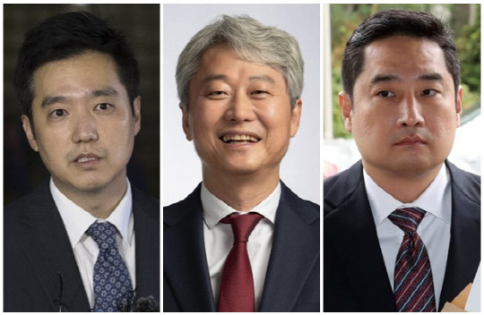 (왼쪽부터) 김세의 가로세로연구소 대표, 김근식 경남대학교 정치외교학과 교수, 강용석 변호사. <연합뉴스>